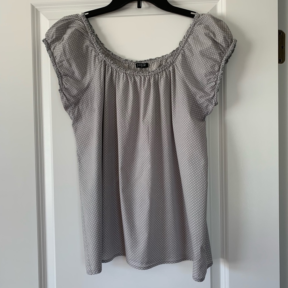 J Crew ruffled cap sleeve top